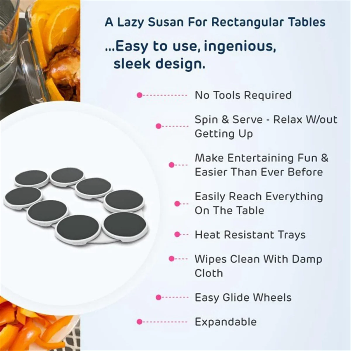 Lazy Susans Revolution Turntable Expandable Desktop Rotating Storage Rack for Kitchen and Dining Table Portable Food Cup