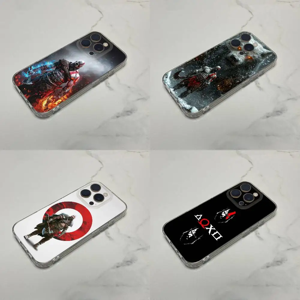 

Game G-God of W-War Kratos Phone Case For iPhone 17,16,15,14,13,12,11 Plus,Pro,Max,Plus,E,SE4,Mini Transparent Box