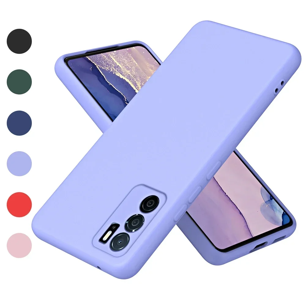 Liquid Silicon Phone Case for OPPO A15 A16 A15S A55 A57 A74 A95 A76 A96 A36 A53 A54S Skin Feel Soft Shockproof Protection Cover