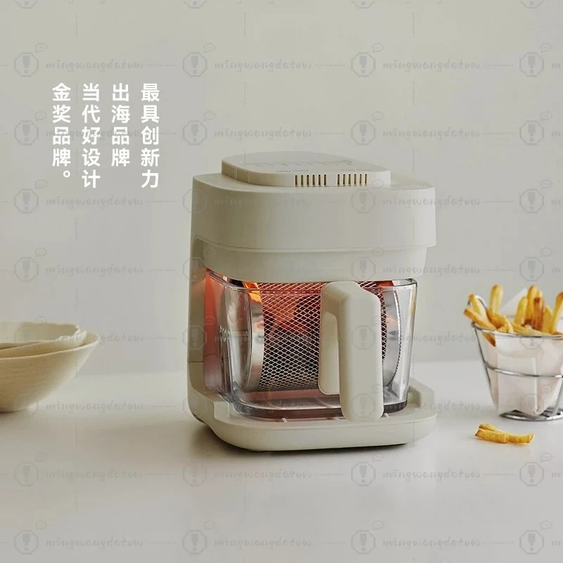 Liuli Box Glass Air Fryer, Household Multifunctional Smart Electric Fryer, Visual Cooking Air Fryer for Home Kitchen Healthy