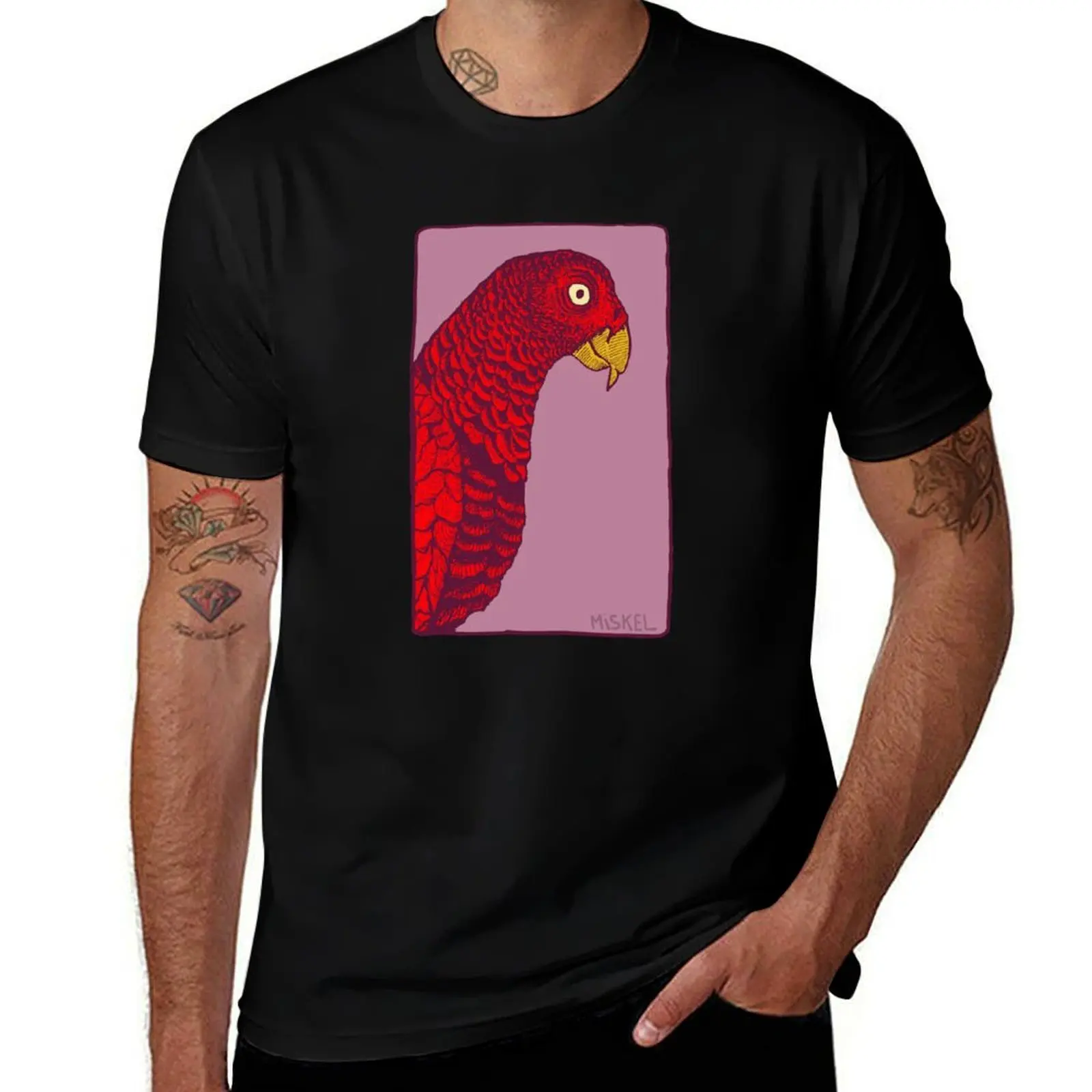 The Red Bird T-Shirt Everyday Wear Basic Short Sleeve Top T-Shirt