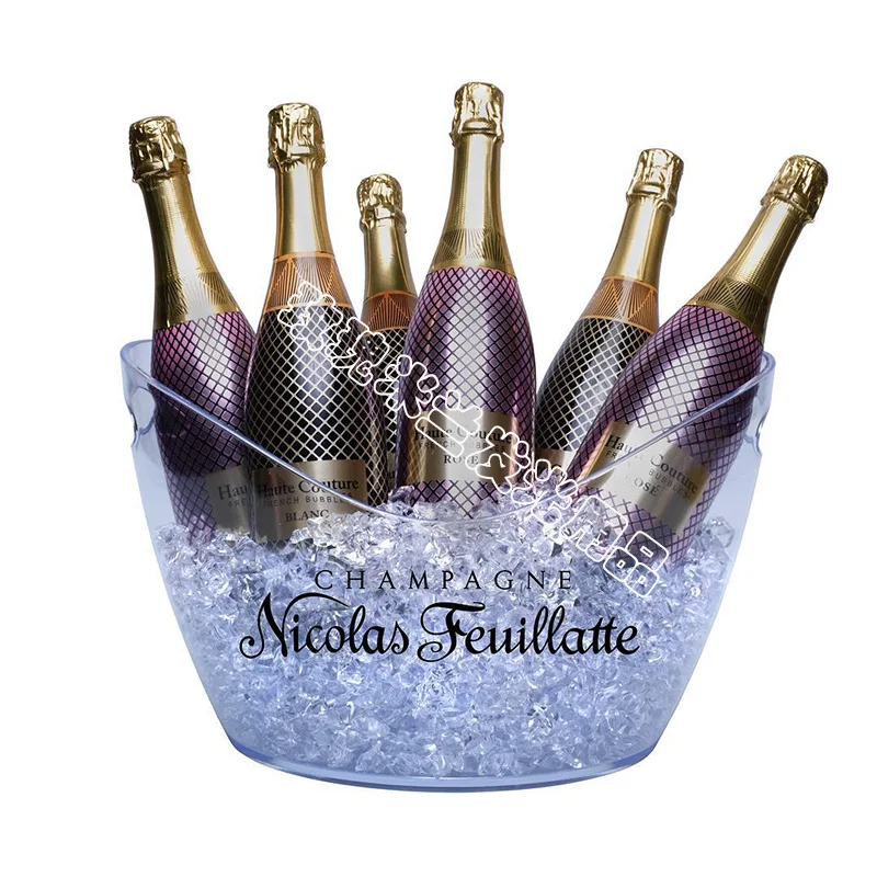 

Non-LED Boat Style Beer Ice Bucket, KTV Yuanbao Cocktail Cooler, Bar Mixed Drink Basin, Iced Wine Tub Container