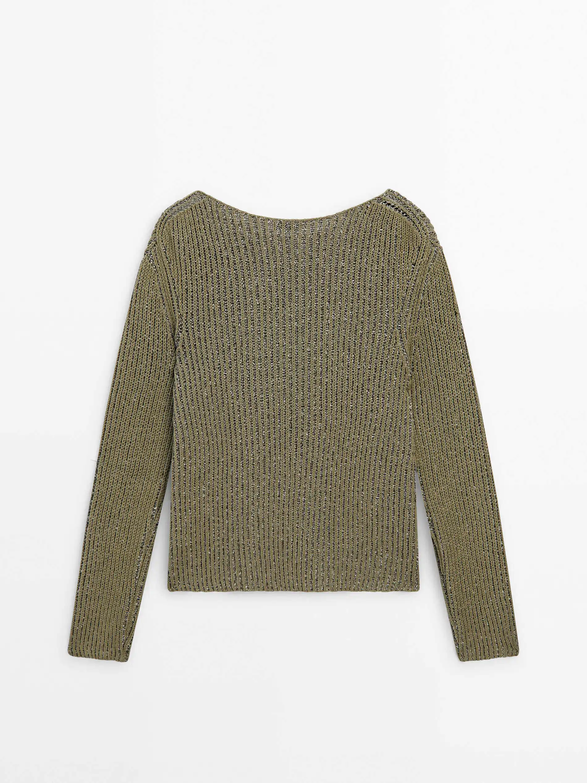 Ethereal MD 2025 massidutti autumn new style of Women's casual fashion slouchy green crewneck sweater