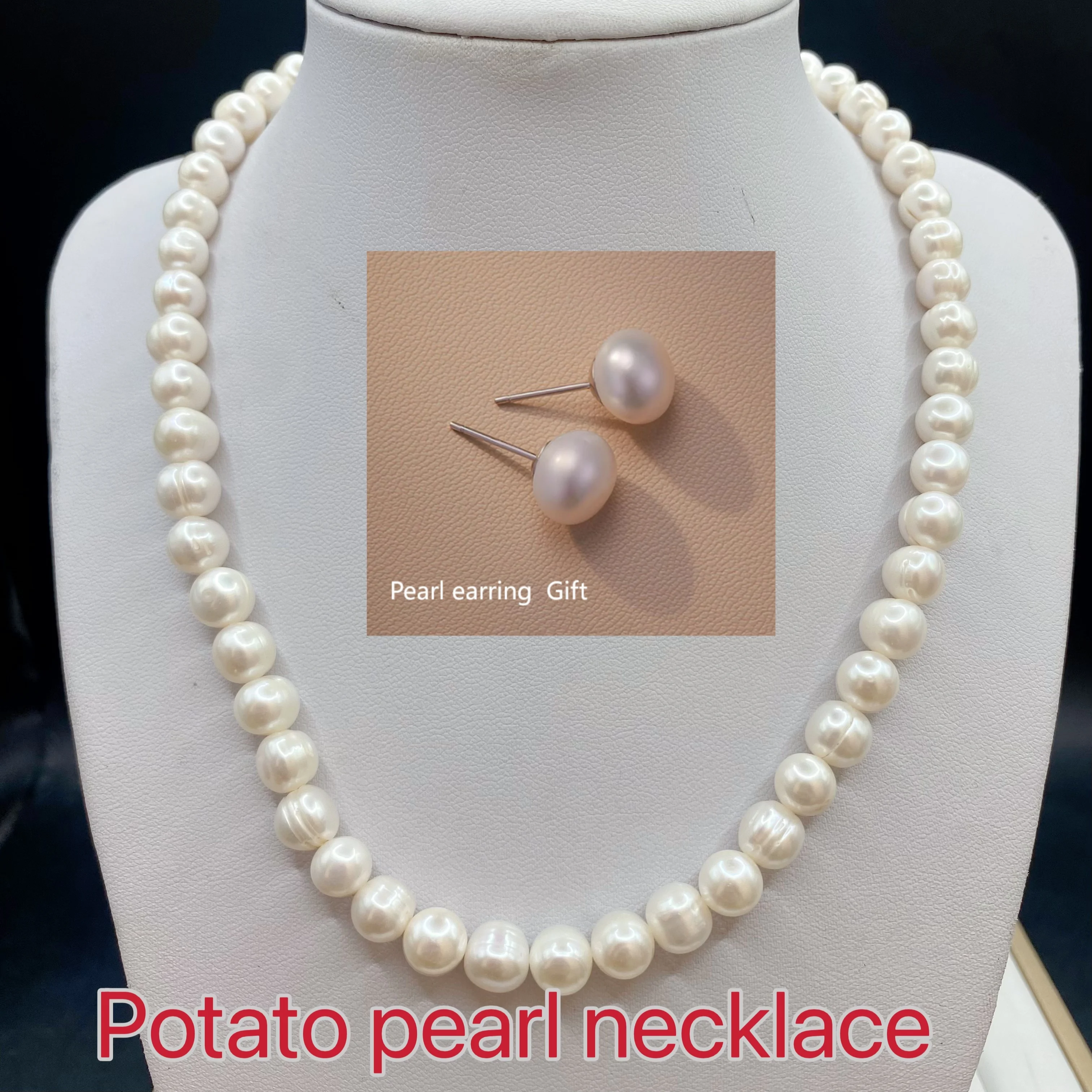 Wholesale Price Real Natural Freshwater Pearl A Baroque Button Charms Necklace Dorp/Potato Pearls Jewelry for Women Gifts