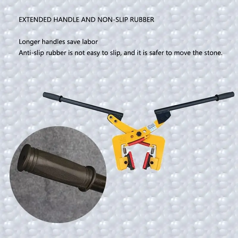 Lifting Clamps Granite Clamp Double Hand-Carried Stone Scissor Lifter Clamps Non-Slip Adjustable for Carrying of Marble
