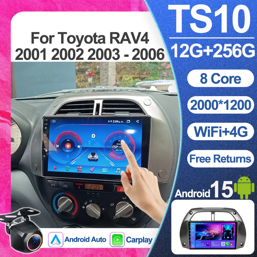 

Android 16 For Toyota Rav4 2001 2002 2003 2004 2005 2006 Carplay Multimedia Car Gps Player Navigation Touch Screen Stereo Radio
