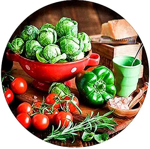 

Vintage Fresh Farm Vegetables Tomatoes Green Peppers Round Metal Tin Sign 12x12 Inch Retro Home Kitchen Farm Bar Pub Wall Decor