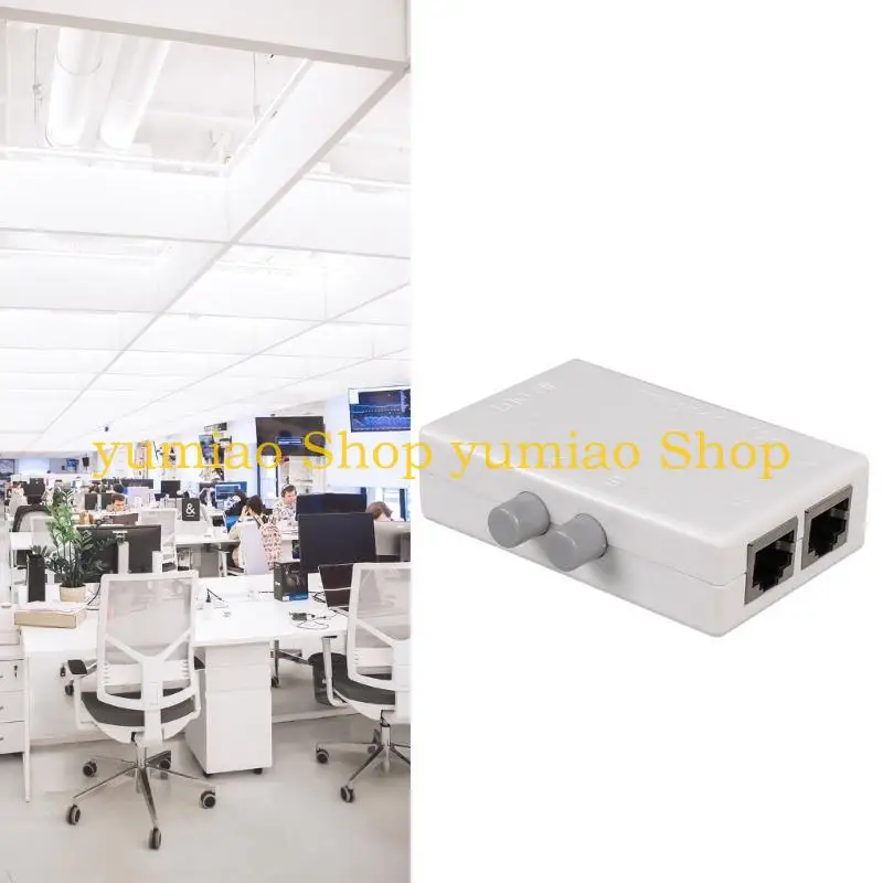 587B 2 Port RJ45 Networks Switches 2 to 1 RJ45 Splitter Internet Networks Extender