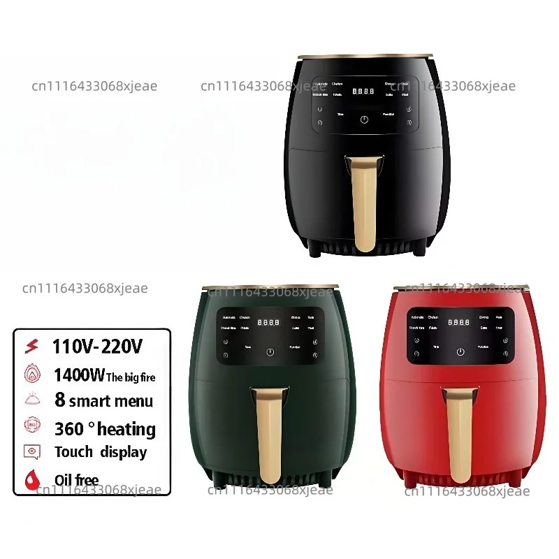 Spot Custom 1400W 6l Large Capacity Multi-function Air Fryer German Double Digital Power Supply Intelligent Air Fryer