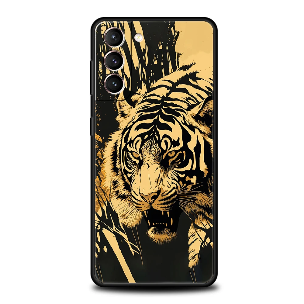 Tier Tiger Handyhülle für Samsung Galaxy S24 S23 S22 S20 S21 FE Ultra S10 S10E S9 S8 Plus 5G Silikonhülle Capas Fundas Taschen – Detail 6