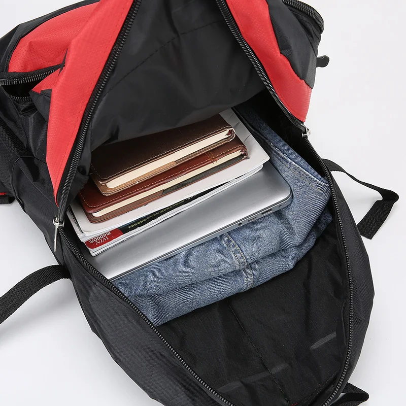 Large-capacity Student School Bag Casual Solid Color Backpack Material Oxford Men New Backpack Multi-functional Simple Bag
