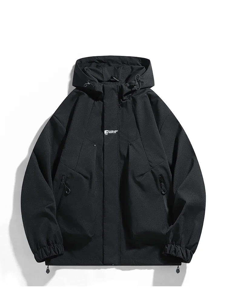 

Оригинальная уличная куртка Rampo в стиле ретро с простой вышивкой и капюшоном, мужская и женская, модная брендовая функциональная рабочая одежда