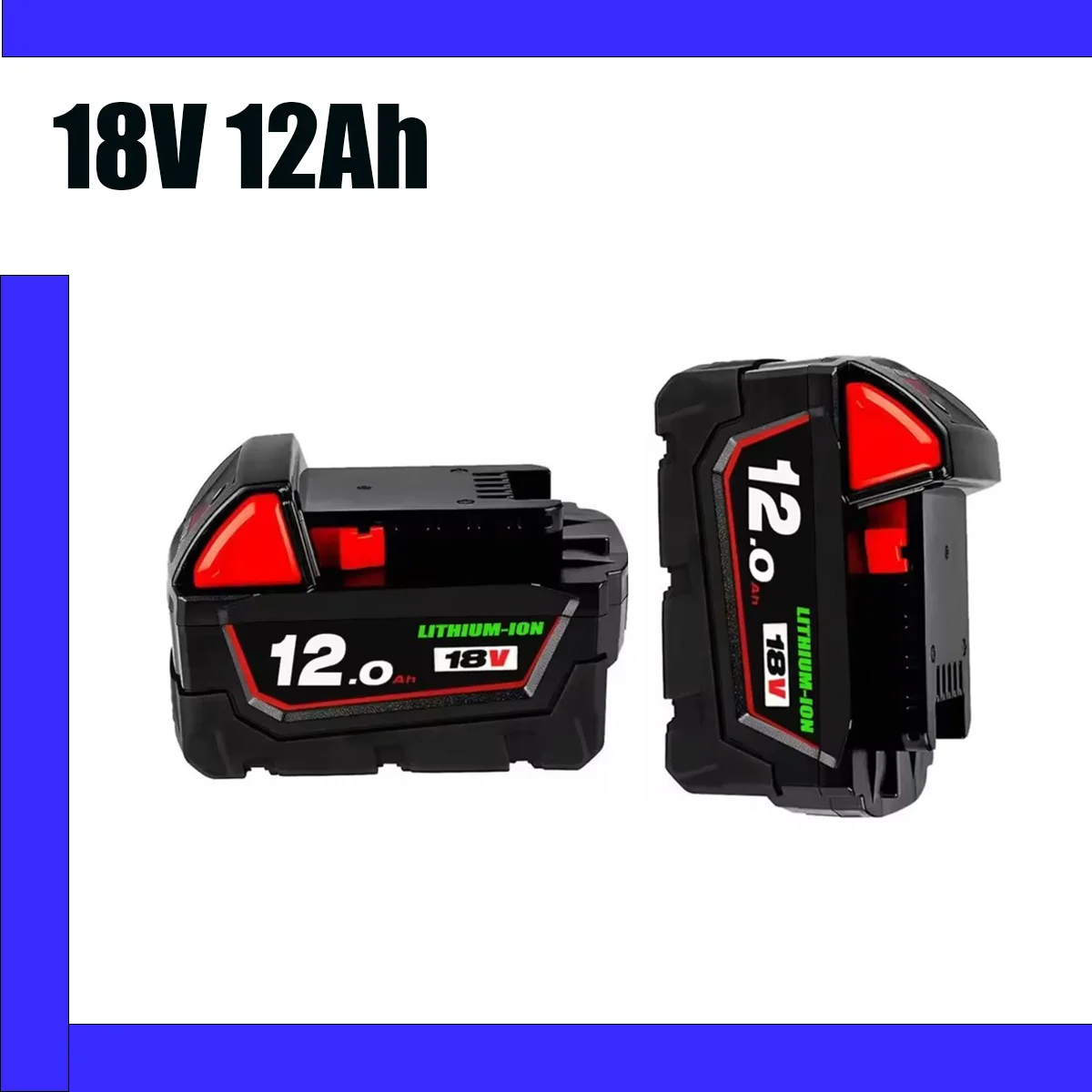 NOVÁ 18V 12000mAh Náhradní lithiová baterie pro Milwaukee M18 48-11-1850 48-11-1860 48-11-1840 48-11-1828 48-11-1820 - náhled 3