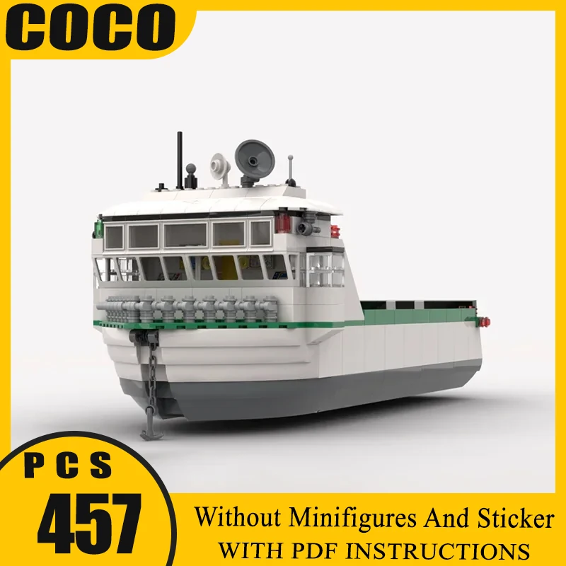Modello di trasporto urbano Moc Building Blocks Modello di barca a traghetto Tecnologia Regali modulari Costruzione Set di assemblaggio fai-da-te Giocattoli