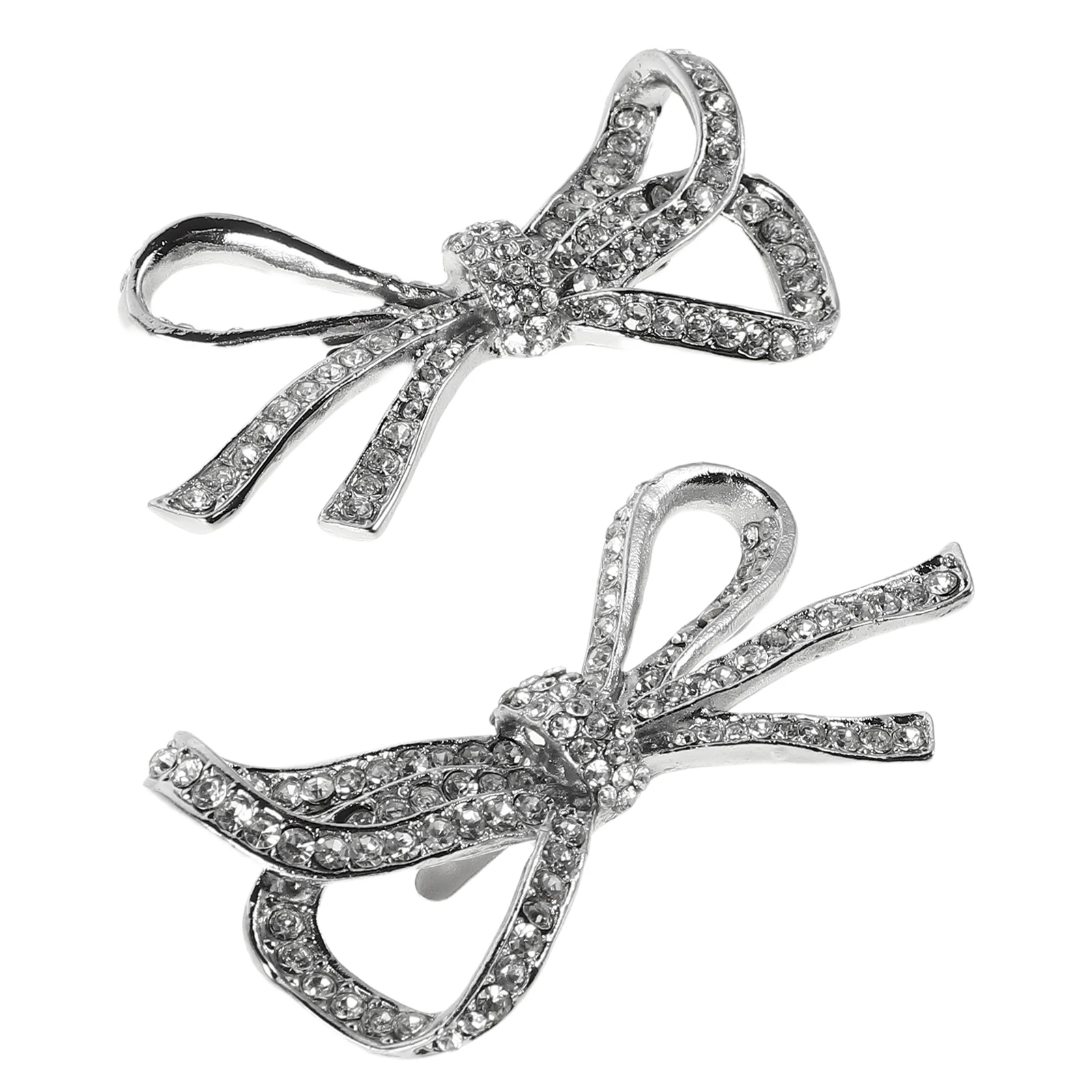 

2pcs Removable Shoe Buckle Clips Bling Brooches Women Shoes Accessories Durable Zinc Alloy Rhinestones Wedding Decor