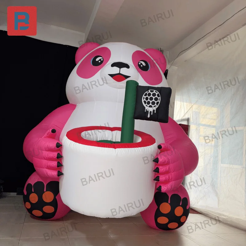 

Надувной розовый медведь, символ удачи, используемый для украшения вечеринок, и панды на заказ для сценического реквизита.