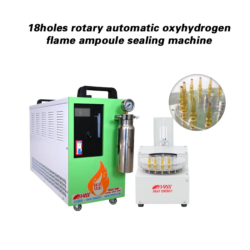 New Design Automatic Oxyhydrogen Tip Seal Method Lab Glass Ampoules Sealing Ampule Sealer Machine For Cosmetics Manufacturing