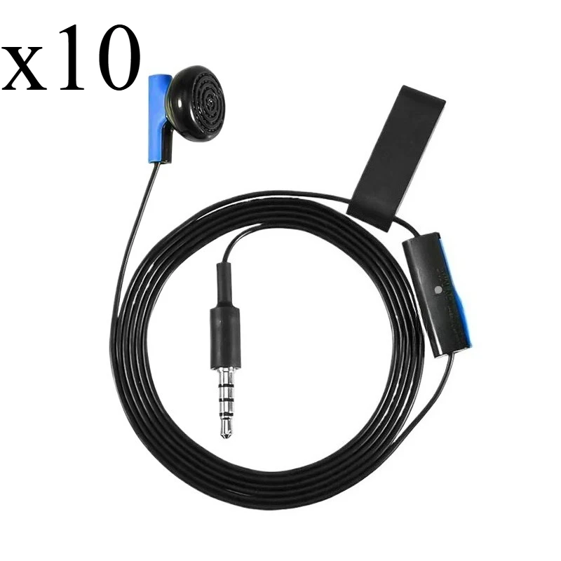 

10 шт. оригинальные игровые наушники 3,5 мм с микрофоном, моно-гарнитура-вкладыш для чата для Playstation PS4/PS5, игровые наушники-контроллера