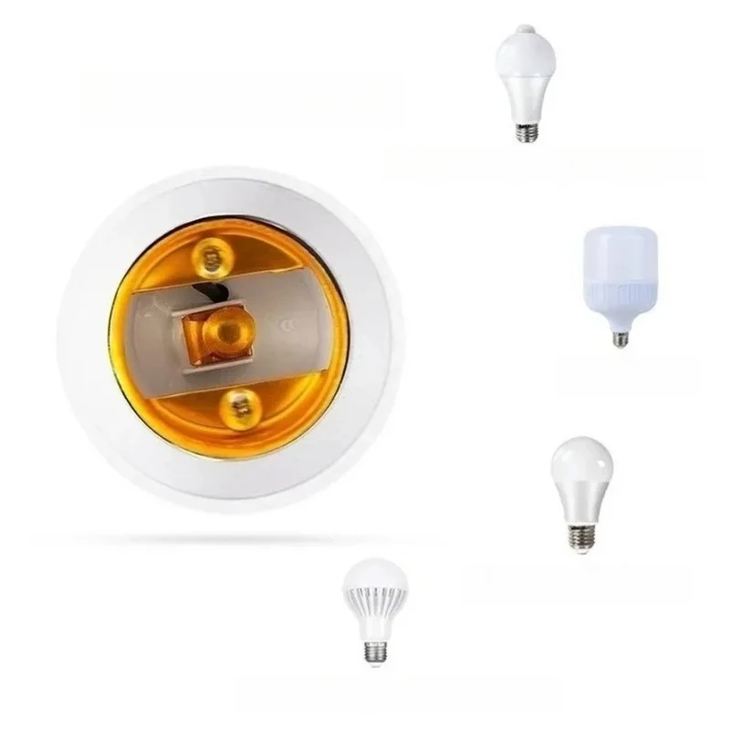 Adaptador de Soquete E14 para E27 à Prova de Fogo, Base Conversora 220V para Lâmpadas, Acessórios de Iluminação