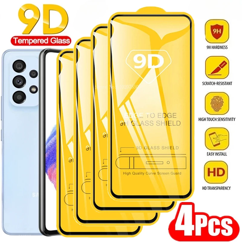 9D Screen Protectors for Samsung A55 A54 5G A53 A34 A33 A35 A52S 5G A25 A24 A22 A13 A14 A12 A32 4G A51 A31 A03s A04S A05S Glass