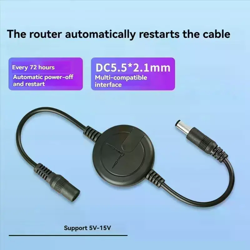 WiFi Router Reset Rebooter Automatic Restart Cable 72 Hours For WiFi Bridge/Cat/Router/Repeater Rebooter Off Reset Control Line