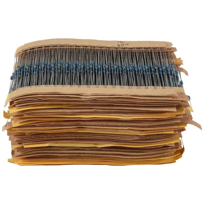 T24C 2600 قطعة 130 قيم 1/8 واط 0.125 واط 1% مقاومات فيلم معدنية مجموعة متنوعة من المقاومات مجموعة متنوعة المكثفات الثابتة #1