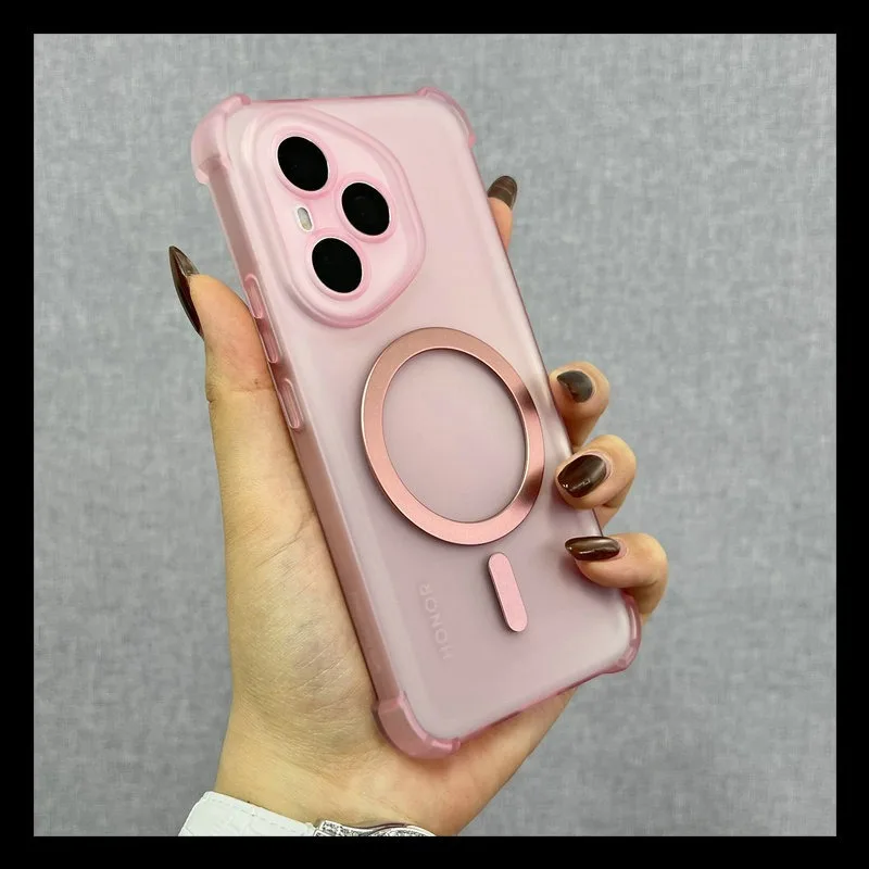 For Honor400Lite Case Airbag Shockproof Magnetic Wireless Charging Case For Honor 400 300 200 100 90 80 70 60 Pro Clear Cover - náhled 4