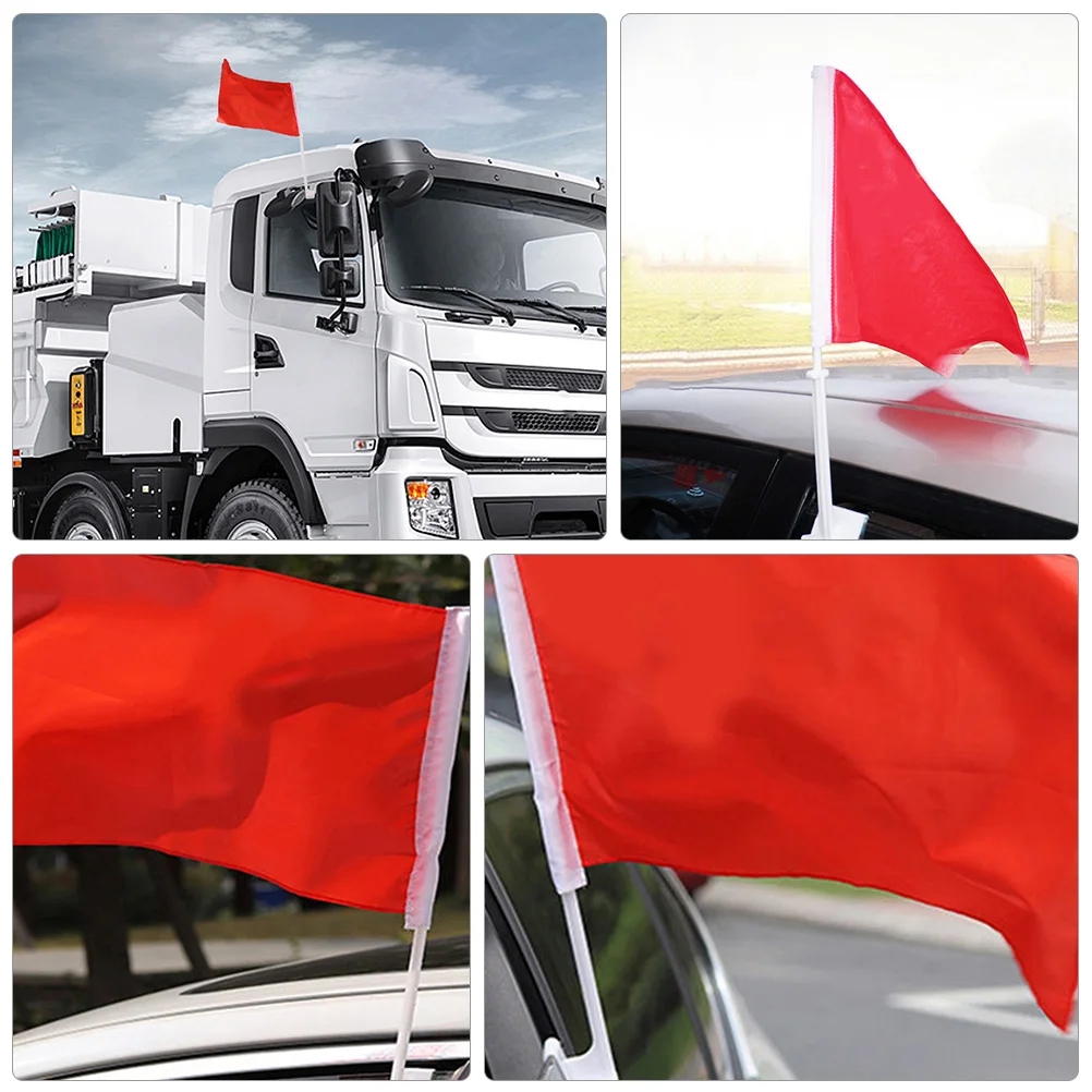 

15 Pcs Car Window Flagpole Holder Durable Plastic Clip Design Adjustable Angle Sucker Flag Pole Compact Travel Vehicle Supplies