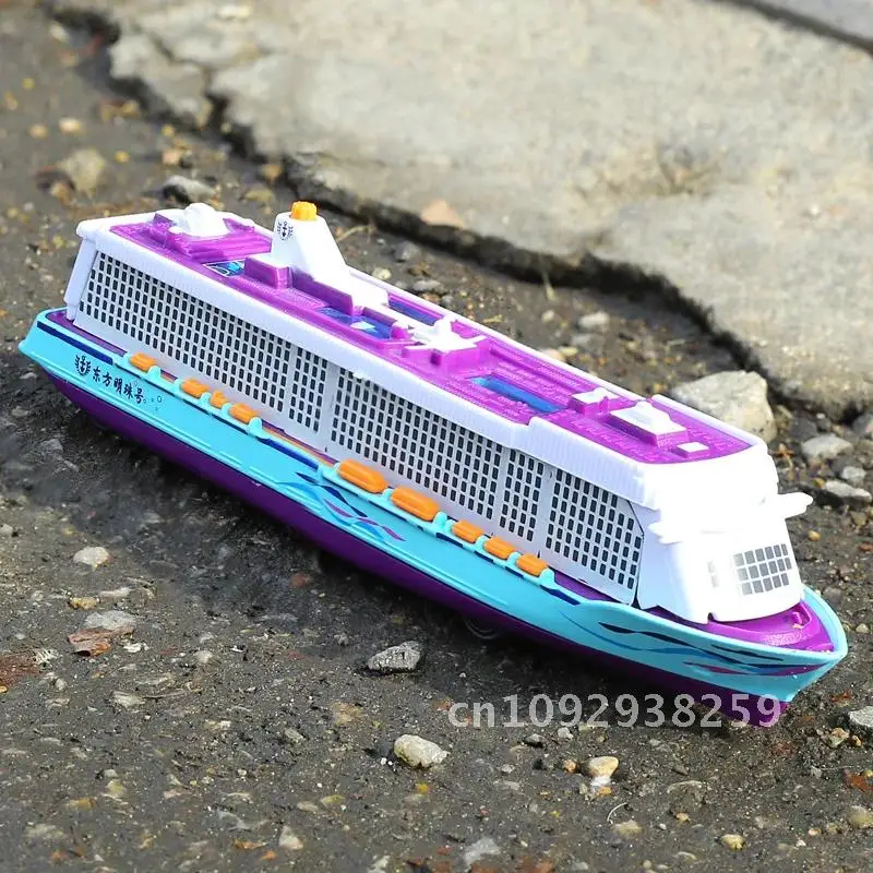 toy,1:100 alloy sound and light pull back cruise Simulation ship boat toy ship model,yacht sightseeing metal