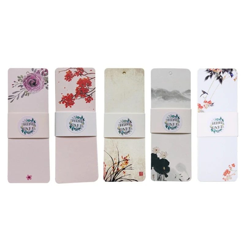 40 Pcs Vintage Gorgeous Flower Paper Bookmarks Teens Boys Girls Office School Gifts Book Accessories School Stationery