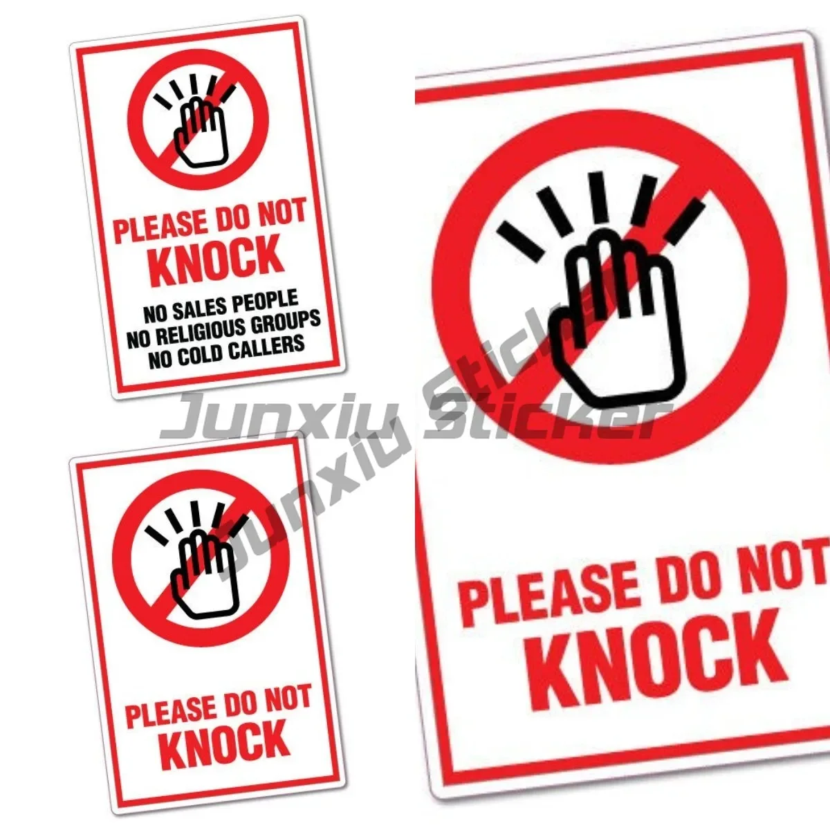

Warning Do Not Knock Car Sticker Vinyl Waterproof Safety Sign Decal