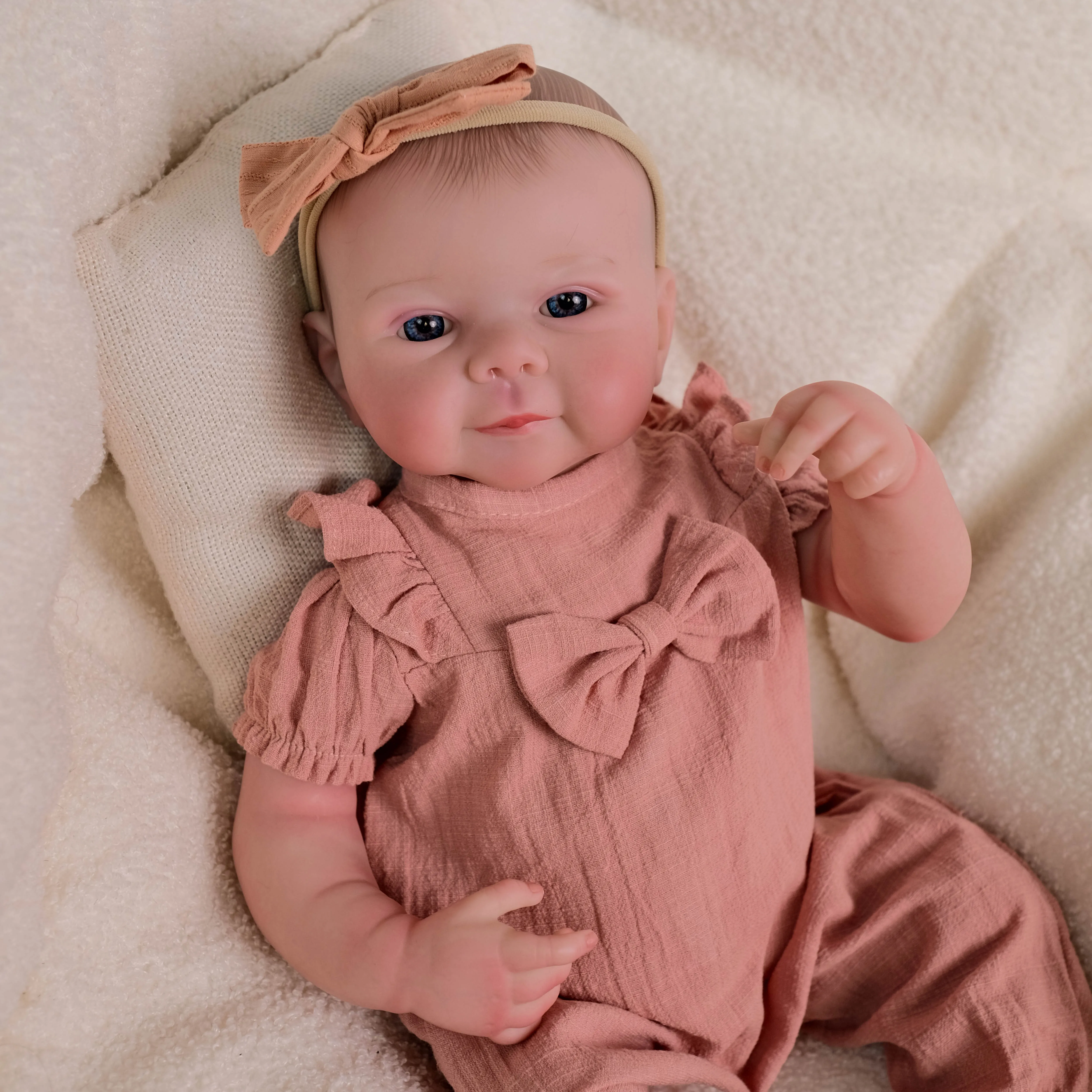 NPK 19 inch Julietta Full Body Reborn Levensechte Babypop met 3D Huid Meerdere Lagen Schilderen met hand tekenen Haar Touch pop