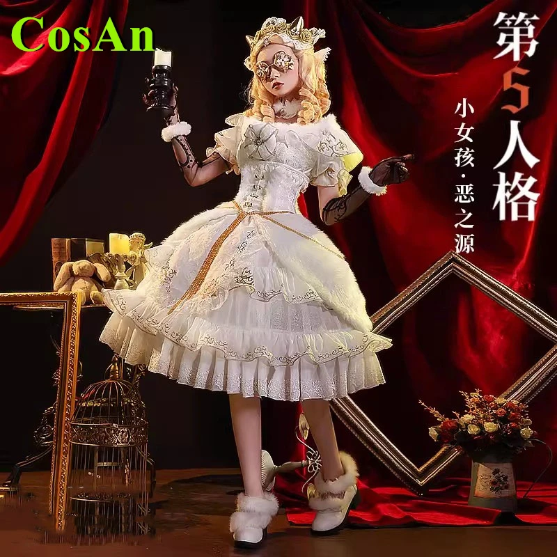 

CosAn Game Identity Ⅴ Little Girl Cosplay Costumes Recall Lassock Fashion White Uniform Dress Suit Full Set Women