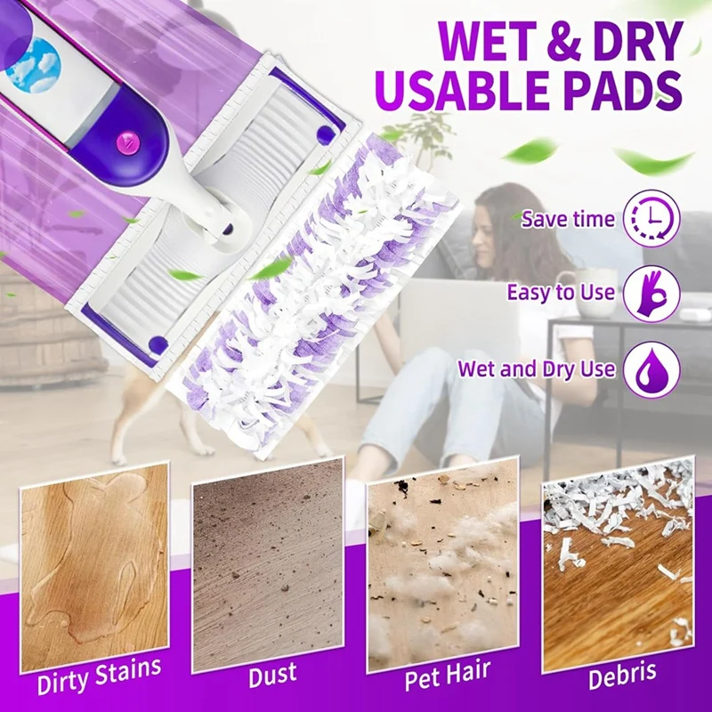 25 шт. одноразовые подушечки для швабры, сменные подушечки для швабры, мульти-швабра и мощная швабра для чистки пола