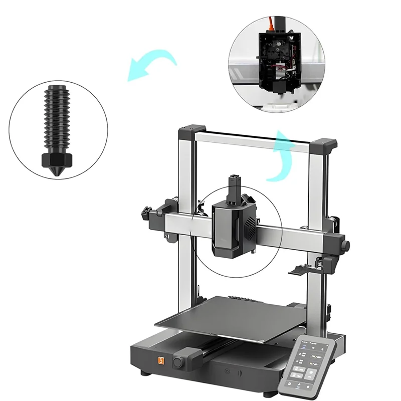 

ABGH-10 шт. комплект насадок из закаленной стали вулкана для 3D-принтера Anycubic-Kobra 3, с чистящей иглой и пинцетом
