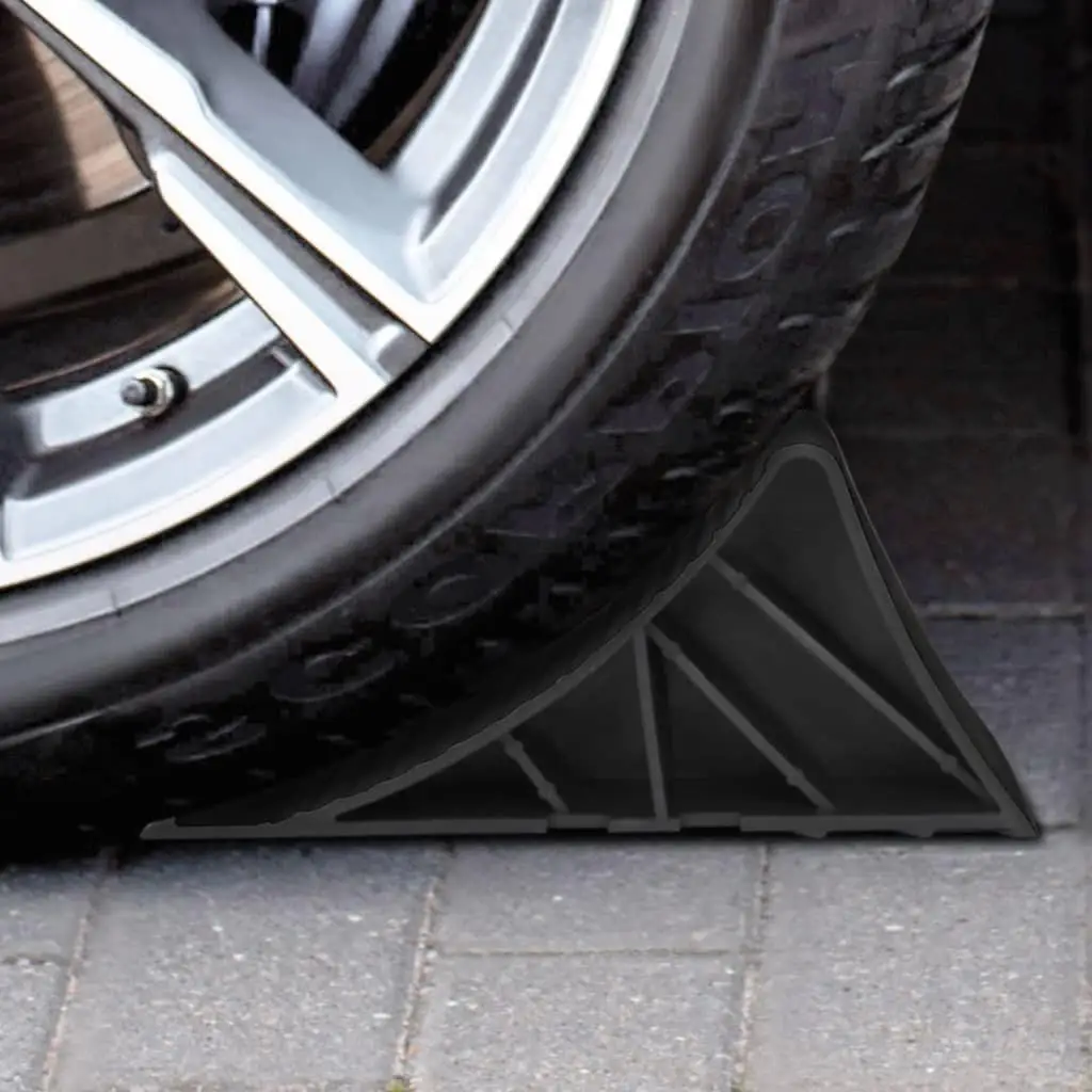 2 Pack Plastic Wheel Chocks 25x10x11.5 cm - Durable Vehicle Stabilizers for , Trailers, RVs