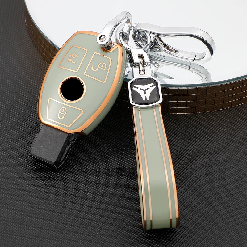 TPU Car Key Case Shell Cover Fob for Mercedes Benz  A B C E S Class W204 W211 CLA GLA GLC GLK W176 W463 W251 Accessories view 3