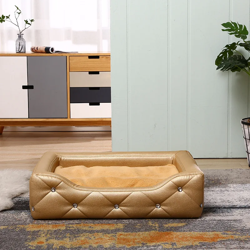 

Small dog house pet leather sofa chaise bed