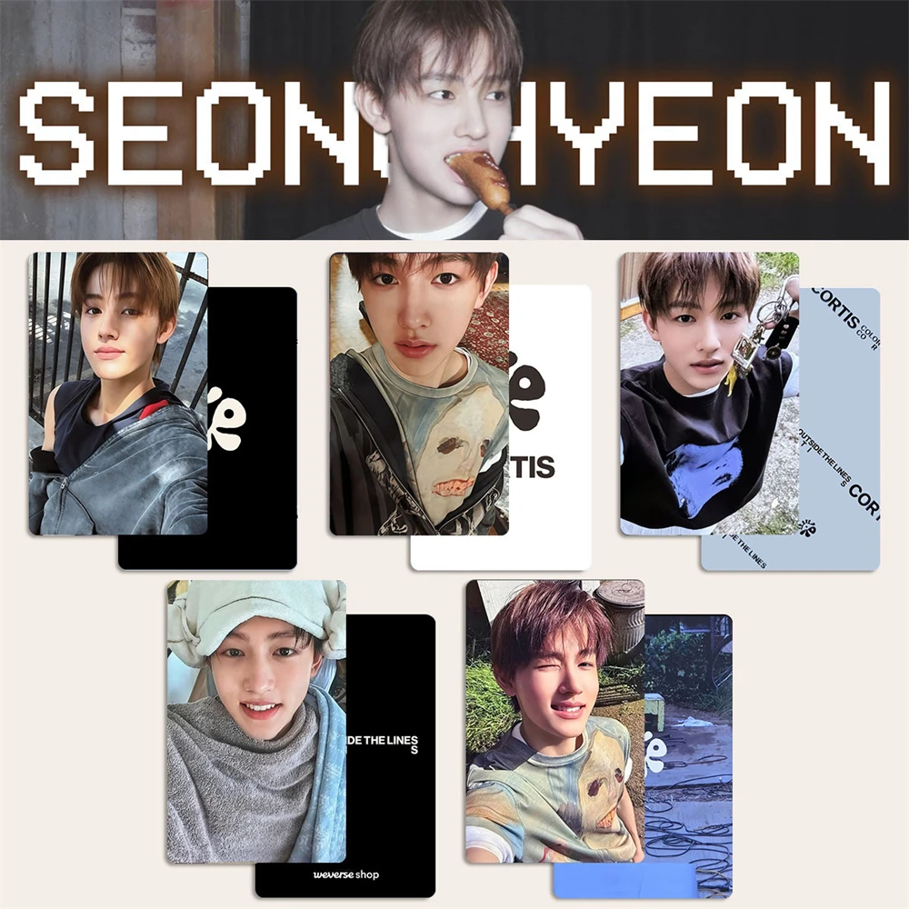 5 ピース/セット KPOP コルティス ミニアルバム カラー アウトサイド ザ ラインズ フォトカード 両面ポストカード キョンホ マーティン ジェームス ロモカード ファンギフト