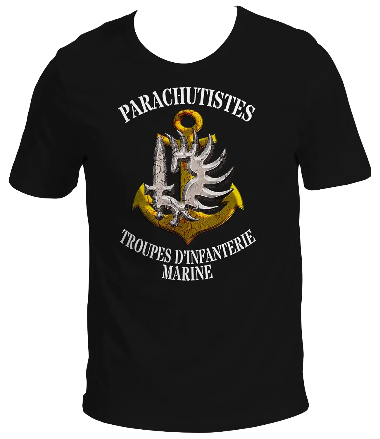 Parachutistes Troupes D'infanterie De Marine Military T-shirt Short Sleeve Casual Cotton O-Neck Summer Shirts