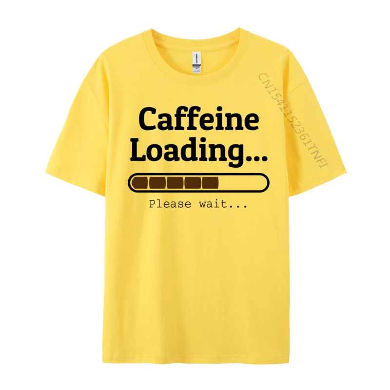 

Coffee Loading Java Humor Computer Programmer Coffee Code Tops T Shirt Custom Newest Normal Cotton Men's T Shirts Tops & Tees
