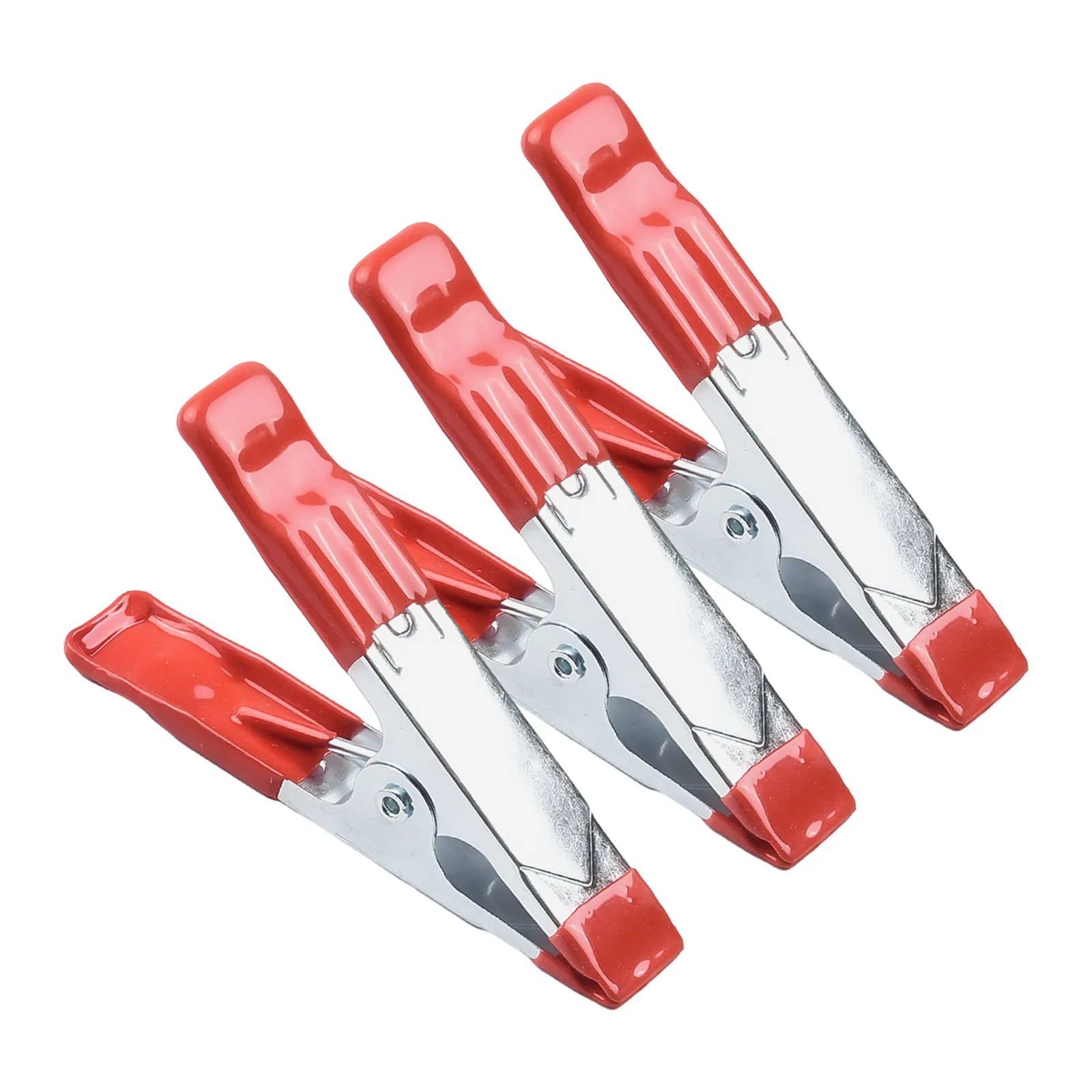 4 Inch Metal Heavy Duty Spring Clamps Crocodile Clip Red Rubber Tips Tool Clips Grip Holder Home Improvement Hardware