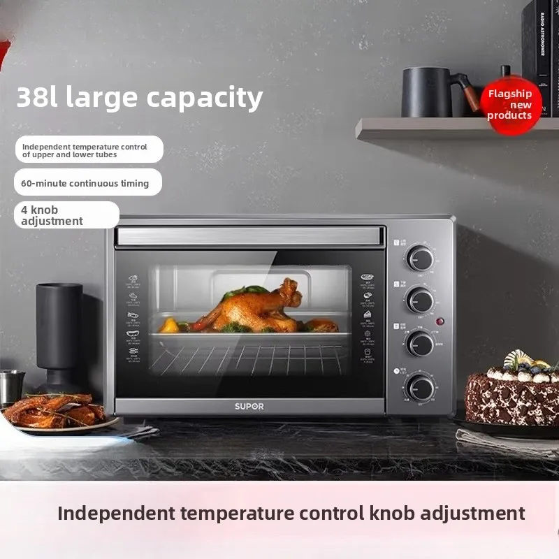 

Электрическая печь большой емкости 38 л, многофункциональная бытовая печь для выпечки, машина для выпечки тортов