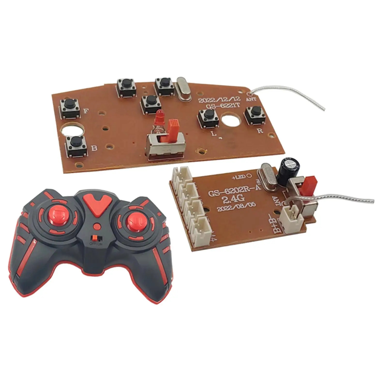 Circuit PCB Transmitter and Receiver Board with RC Remote Control 7CH for RC Car Trucks Crawler Model DIY Accs