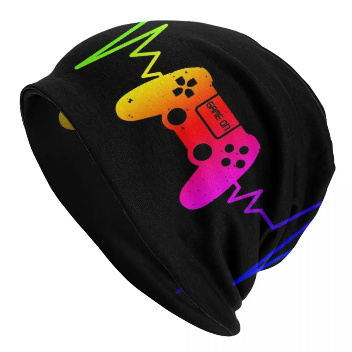 

Video Game Controller Heartbeat Skullies Beanies Caps For Men Women Unisex Winter Warm Knit Hat Adult Gamer Gaming Bonnet Hats