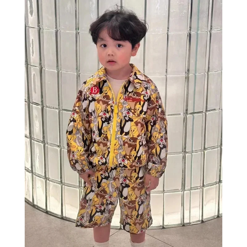 

2024, корейские футболки для маленьких девочек, солнцезащитная одежда для мальчиков, комплект для малышей, детские шорты, детская одежда, одежда для маленьких мальчиков