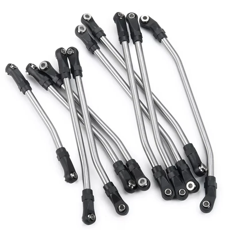 AS96-313Mm Collegamenti RC Collegamento superiore inferiore Collegamento telaio Set con estremità asta in plastica per 1/10 AXIAL SCX10 II 90046 RC Crawler Car