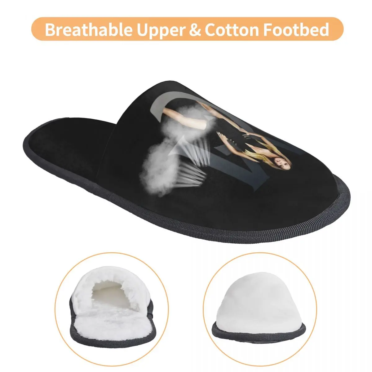 مخصص مارياهز C-Careys المغني الأمريكي رغوة الذاكرة النعال النساء مريح النعال المنزل الدافئة