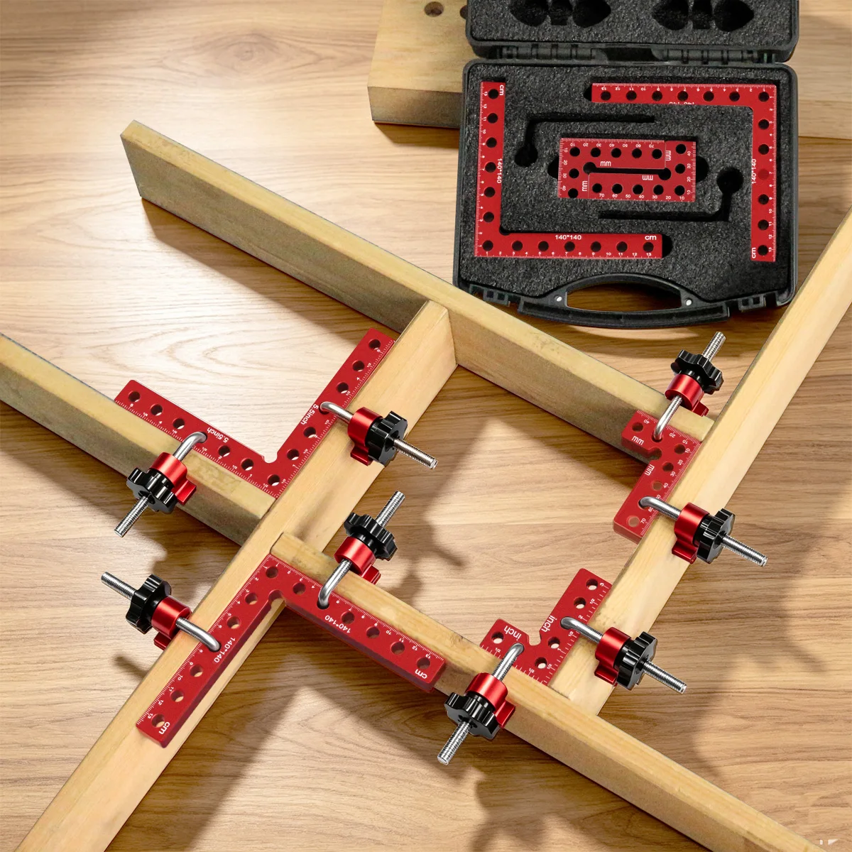 Cabinet Scraper Set - Zestaw szablonów pozycjonujących pod kątem 90