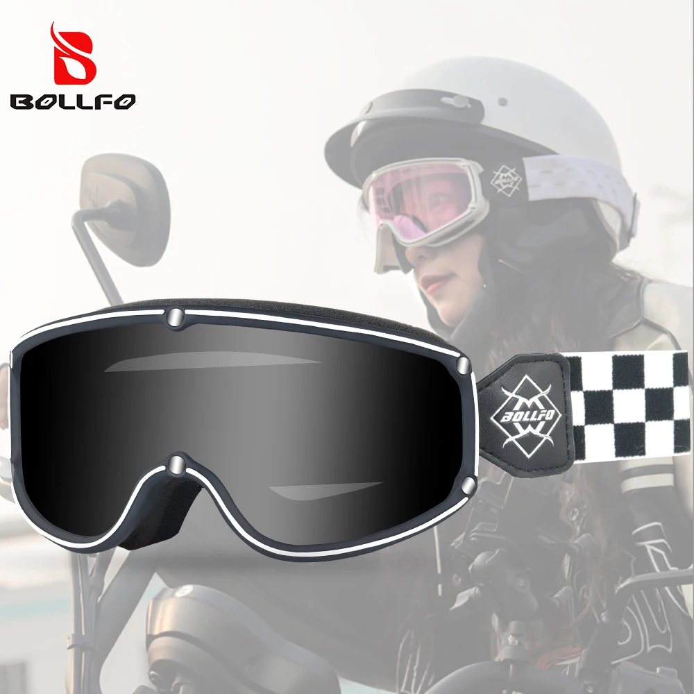 Retro Dirt Bike Goggles Cross Mask Motocross Helmet Goggles UV400 Riding Racing Cycling Man Ski Glasses Motorcycle Cross Bezel